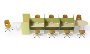 Modern Wooden Convertible S Shape Modular Design Privacy Acoustic Call Center Single Staff Workstation Office Cubicle <b>Panel</b> - Product Image 4