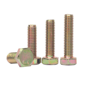 Stock d'usine M4 <span class=keywords><strong>M</strong></span> 5M6 M8 M20 boulon en acier au carbone 8.8 boulon à tête hexagonale en Zinc jaune DIN933 DIN931 - Product Image 3