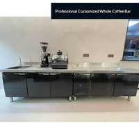 Peralatan Dapur Teh Susu All-in-One dari Baja Anti Karat Komersial, Meja Bar Air, Meja Kerja Custom-Made, Cina