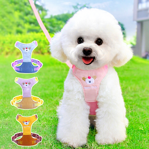 ชุดสายจูงสัตว์เลี้ยงลายการ์ตูนน่ารักแบบใหม่ พร้อมสายรัดอกปรับได้ สีสันสดใส สำหรับสุนัขและแมวขนาดเล็ก - Product Image 1