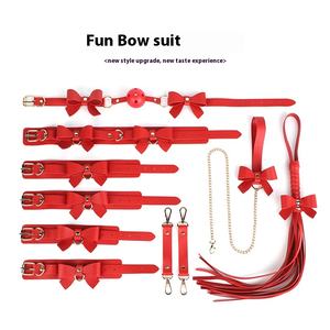 Set perlengkapan perbudakan dewasa 5 potong untuk wanita termasuk kulit Slave Harness borgol seksi cambuk <span class=keywords><strong>PVC</strong></span> mulut bola mulut colokan mulut - Product Image 2