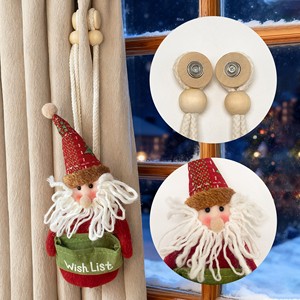 Correa Magnética <span class=keywords><strong>para</strong></span> Cortinas Navideñas, Personalizable, <span class=keywords><strong>de</strong></span> Poliéster, con Diseño <span class=keywords><strong>de</strong></span> <span class=keywords><strong>Muñeco</strong></span> <span class=keywords><strong>de</strong></span> <span class=keywords><strong>Nieve</strong></span>, Estilo Nórdico, <span class=keywords><strong>para</strong></span> Decoración Navideña del Hogar - Product Image 4