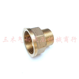 <b>Copper</b> Internal And External Threaded Straight Pipe Fitting 1 Inch To 6 Point Plumbing Connector - Product Image 3