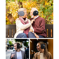 Casque audio sans fil intelligent à réduction de bruit active 5.4, circum-auriculaire, pour le sport, avec écouteurs en velours – Chaud pour l'hiver