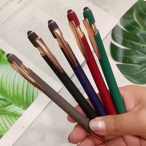 ปากกาโลหะแบบกดพร้อมปลายปากกาสีโรสโกลด์คุณภาพสูงสำหรับขายส่ง  สามารถสกรีนโลโก้ได้หลายสี  เติมหมึกได้ - Product Image 2