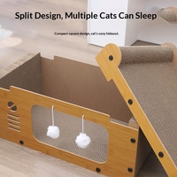 Lit et griffoir tout-en-un pour chat en carton, design minimaliste, anti-déchirure, grande taille, canapé vertical, maison épaissie, jouets pour chat