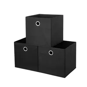 도매 하이 퀄리티 부직포 옷 보관 상자 및 상자 옷장 접이식 주최자 의류를위한 큐브