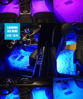 12V Licht Auto innen RGB LED Streifen band DRL APP Control Auto Dekorative Flexible Kit Nebel Lampe neon schnur auto led streifen