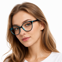 Kacamata Baca Bulat Retro untuk Presbiopi, Bingkai Penuh, Unisex untuk Pria dan Wanita