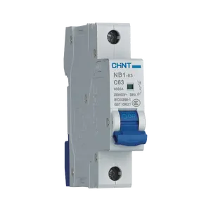 Disjoncteur Miniature CHINT NB1-63 AC 50Hz 230V 63amp MCB pour systèmes électriques commerciaux et industriels