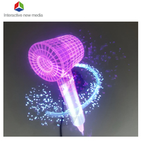 Proyector LED Holográfico 3D para Publicidad en Interiores, Control Inalámbrico/Aplicación, Brillo Personalizable 2500cd/m, 52cm