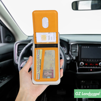 Porte-cartes élastique de grande capacité Accessoires de téléphone Support magnétique Autocollant portefeuille en cuir pour smartphone