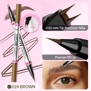 <span class=keywords><strong>2</strong></span> Gabeln Flüssiger Augenbrauen stift Wasserdichter Augenbrauen stift mit Pinsel Private Label Doppelkopf <span class=keywords><strong>2</strong></span> in 1 Augenbrauen stift - Product Image 4