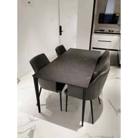 Vevor-ensembles de Table à manger de Restaurant de Style italien, design moderne en marbre, 6 chaises de luxe