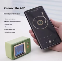 Nouveau haut-parleur AirPlay sans fil en plastique avec charge sans fil, design rétro, pour mini-horloge de bureau et utilisation extérieure