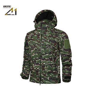 A-1 Men's Winter Hooded Thick Windproof Waterproof Breathable Jacket Long Sleeve Safari Style Outdoor Hiking <b>Coat</b> - Product Image 3