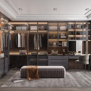 <span class=keywords><strong>Armadio</strong></span> Moderno per Camera <span class=keywords><strong>da</strong></span> <span class=keywords><strong>Letto</strong></span> a Prezzo Conveniente <span class=keywords><strong>con</strong></span> Porte Scorrevoli in Vetro, 5+ Cassetti, Struttura in Alluminio - Product Image 1