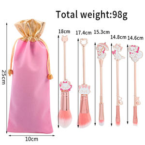 Ensemble de 5 pinceaux de maquillage Marie Cat pour filles, pinceau à paupières Marie Cat, pinceau à poudre libre, souvenir périphérique, cadeau - Product Image 3