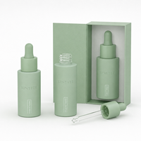 Flacon compte-gouttes en verre vert mat pour huiles essentielles 5ml 10ml 15ml 20ml 30ml 50ml 100ml, flacon cosmétique pour sérum, logo personnalisé