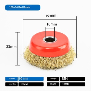 Poignée en fil d'acier inoxydable de qualité industrielle, personnalisée OEM, en forme de bol, diamètre sur mesure pour le nettoyage, le meulage et le polissage - Product Image 1