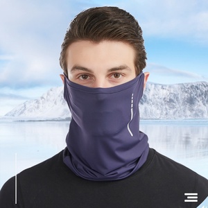 Penutup Wajah Logo Kustom Anti UV, Masker Syal Bernapas Tahan Angin, Bandana Fleece untuk Olahraga Luar Ruangan, Bersepeda, Memancing, Pelindung Leher - Product Image 2