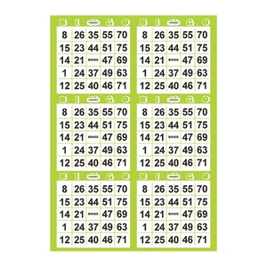 Popular Custom 75-Ball Bingo Cards Free Digital Printing Design with Offset Cardboard Kraft Coated Paper - Product Image 1