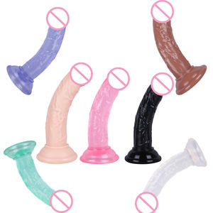 Heißer Verkauf Fabrik Großhandel Einführbarer <span class=keywords><strong>Penis</strong></span> Frauen-Masturbator Kristall-PVC-Dildo Erwachsenen-Sexspielzeug Manueller Realistischer Dildo für Frauen - Product Image 6