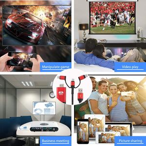 3 Trong 1 Micro USB C <span class=keywords><strong>Adapter</strong></span> Cable HD 1080P Tương Thích Cho Điện Thoại Loạt TV/Máy Chiếu/Màn Hình Microphone Ứng Dụng - Product Image 6