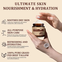 T personnalisé en gros tout-naturel nourri à l'herbe Halal organique corps beurre boeuf suif crème baume hydratant pour la peau avec CPNP