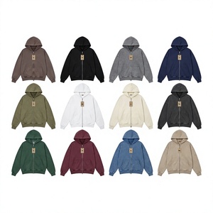 <span class=keywords><strong>Felpa</strong></span> <span class=keywords><strong>con</strong></span> cappuccio 1.1 <span class=keywords><strong>con</strong></span> zip, fornitore all'ingrosso, in pile pesante tinta unita, personalizzabile <span class=keywords><strong>con</strong></span> stampa e ricamo - Product Image 1