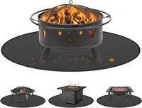 Revêtement en Silicone réglable, 36 pouces, Fiber de verre, tapis coupe-feu pour le pont, sous le Grill, pare-chaleur pour BBQ