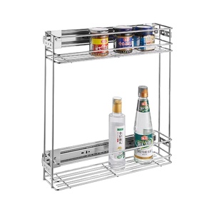 Gain <span class=keywords><strong>de</strong></span> place dans la cuisine, étagère à épices, panier en fil d'acier inoxydable extractible - Product Image 1