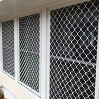 Calandre antivol en aluminium, 7mm, motif diamant, grille de sécurité pour fenêtre, usa