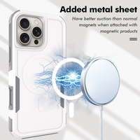 Étui magnétique transparent en gros pour Samsung pour iPhone 16 15 Pro Max, coque arrière antichoc en TPU de haute qualité et PC rigide