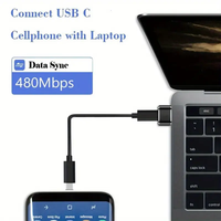 Adaptateur USB-C vers USB Tencenta neuf, convertisseur, prise mâle type-C vers femelle USB, transfert de données de charge, sortie CC, matériau ABS