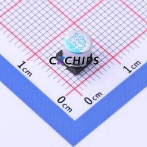 APXF6R3ARA221ME61G ตัวเก็บประจุแบบแข็ง SMD, D5xL6.1 มม. ( ความจุ: 220uF ) ( ความแม่นยำ: 20% แรงดันไฟฟ้าที่กำหนด: 6.3V ) - Product Image 1