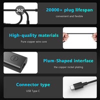 Cargador Original de Fábrica para Portátil, Adaptador de 65W Tipo C USB, Cargador para Portátil de 20V 3.25A, Adaptador para Latitude 5000 5420 XPS 13