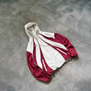 Custom 3m Reflective Stripes Elastic Hood Lightweight Nylon <b>Jackets</b> <b>for</b> <b>Men</b> High Quality Windbreaker <b>Jacket</b> Design Patchwork - Product Image 3