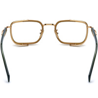 Lunettes de vue de luxe haut de gamme italiennes en titane et acétate, monture carrée vintage rétro, pour hommes et femmes, sculptées à la main