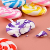 Piruleta Halal con Recubrimiento de Dibujos Animados Edición Ola Arcoíris 12g, Regalo para el Día del Niño, Caramelos Duros Coloridos con Sabores Frutales
