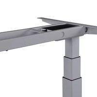 Bureau électrique convertible moderne à hauteur réglable, double moteur, cadre de bureau intelligent en acier inoxydable, capacité de charge de 140 kg