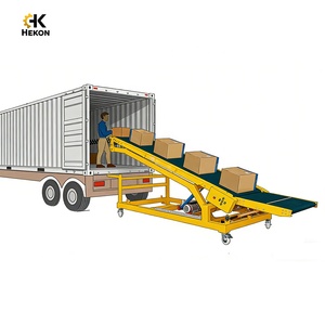 Mesin Konveyor Sabuk Teleskopik HEKON Custom <span class=keywords><strong>Belt</strong></span>, Mesin Konveyor Pemuatan Kontainer, Sistem Konveyor Sabuk Portabel untuk Pemuatan - Product Image 1