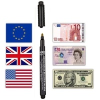 Marqueur de billets personnalisé à pointe biseautée améliorée, détecteur de faux billets professionnel, stylo magique pour tester les dollars