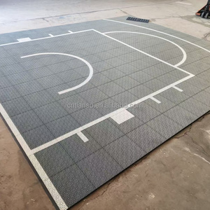 Terrain de basket-ball extérieur de 50x36 pieds, dalles en PP de haute qualité, interverrouillage facile, revêtement de sol en plastique durable, utilisation en salle de sport, <span class=keywords><strong>garage</strong></span> - Product Image 4