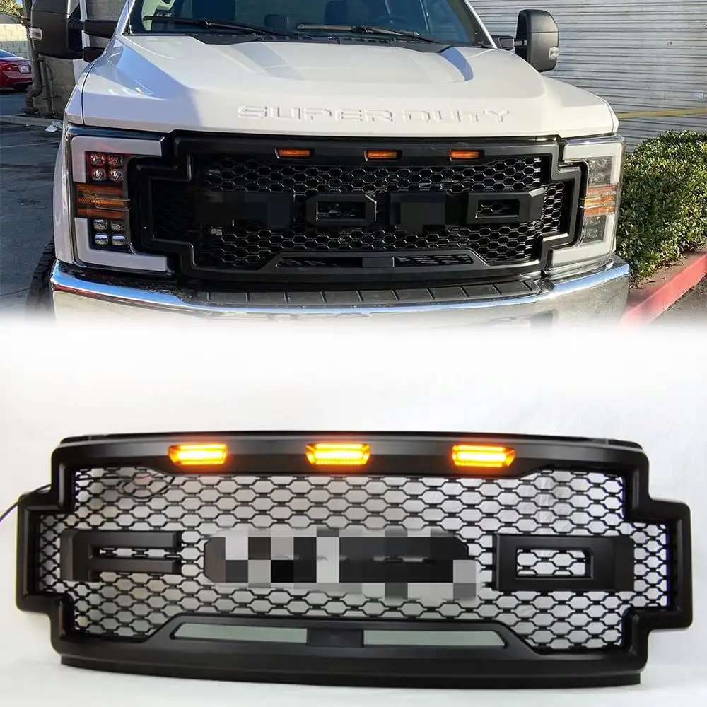 2017 2018 2019 2020 Offroad 4x4 Truck Accessories raptor Grille with led amber light For ford F250 F350 F450