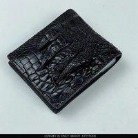 Dompet Pendek Kulit Buaya Asli, Dompet Pendek Kulit Buaya Asli, Dompet Lipat Dua Kualitas Tinggi Eksotis