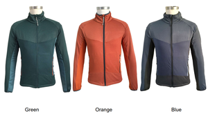 Veste sportive mi-chaude OEM pour homme, en tissu gaufré, col montant, légère, respirante, en polaire pour activités de plein air, 100 % polyester - Product Image 4