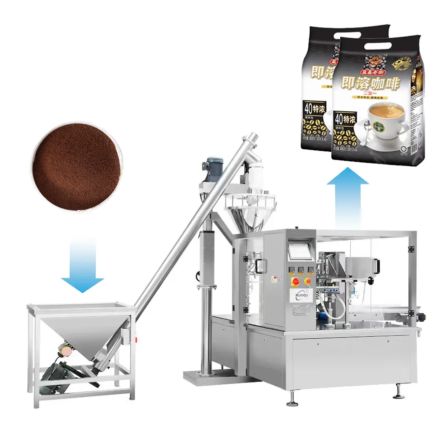 Harga pabrik mesin pengisi bubuk kakao mesin kemasan tas sebelum dibuat kopi otomatis