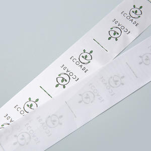 Custom Eco-Friendly High Quality Satin Care Labels Custom Logo for Garment <b>Bags</b> Shoes-Polyester Ribbon End Fold Printed - Product Image 4