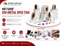 Etiqueta RFID UHF Anti-Metal de Fábrica, Etiqueta Adhesiva RFID UHF Anti-Metal para Gestión de Activos Metálicos